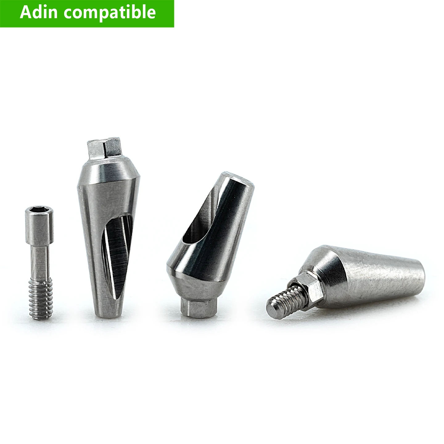 Adin Compatible Angled Abutment Grade 5 Titanium Screw Cement Retained Prosthetic Lab Components OEM ODM Factory Price Direct