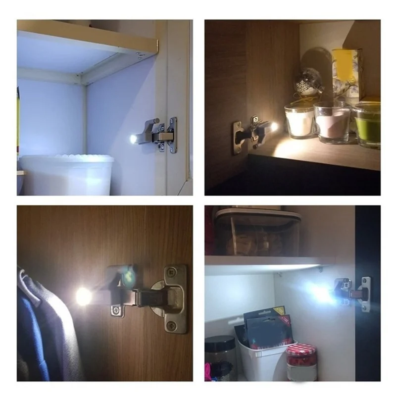

AT21-30 LED Inner Hinge Lamp Wardrobe Hinge Light Under Cabinet Light Cupboard Sensor Lights For Bedroom Kitchen Closet