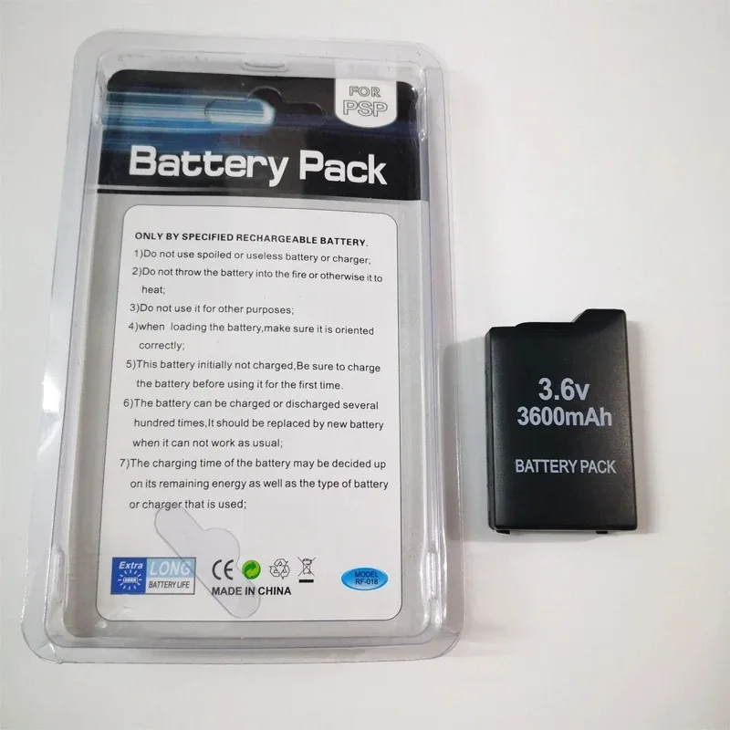 Built-in Host Lithium Battery 3.6V 3600mAh for Sony PSP 1000 PSP-110 Game Console Compatible with PlayStation Portable Gamepad