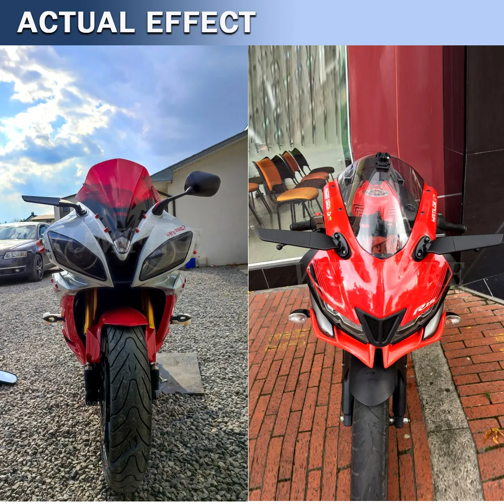 For Honda CBR 650R 650F VFR 400 750 800 VTR1000F Motorcycle Mirrors Modified Wind Wing Adjustable Rotating Rearview Mirror