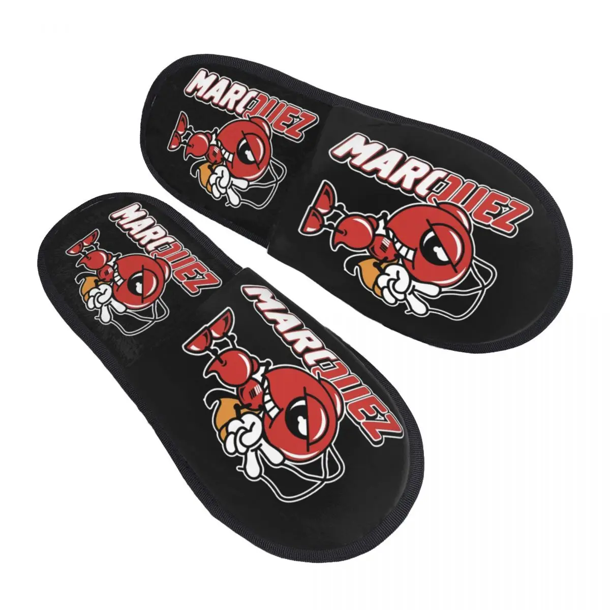 Custom Marquez Memory Foam Slippers Women Comfy Warm Motorcycle Racing House Slippers