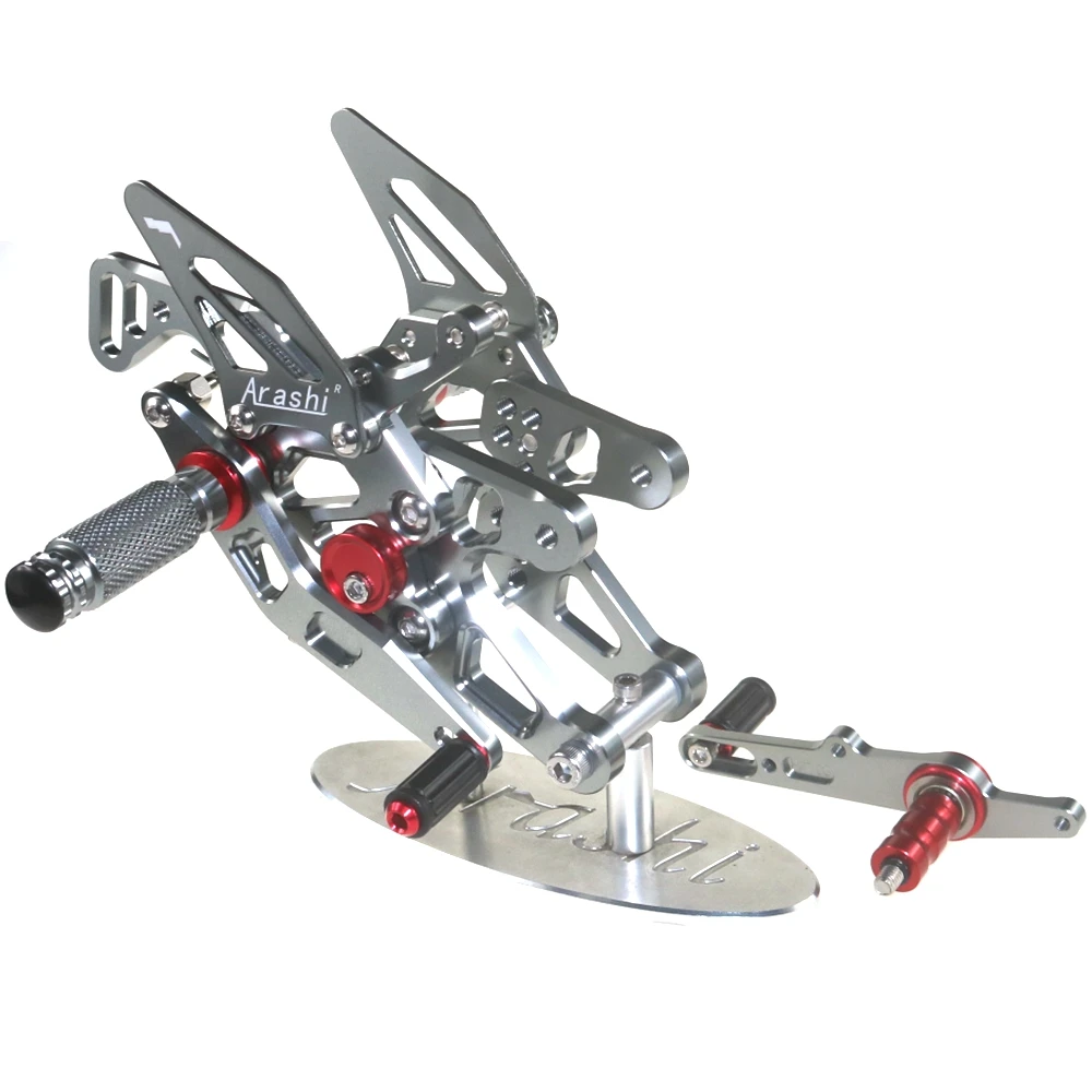 أراشي دراجة نارية قابل للتعديل مجموعة خلفية Footpegs مسند القدم لسيارات BMW S1000RR 2015-2018/S1000R 2017-2019 مسند القدم #4