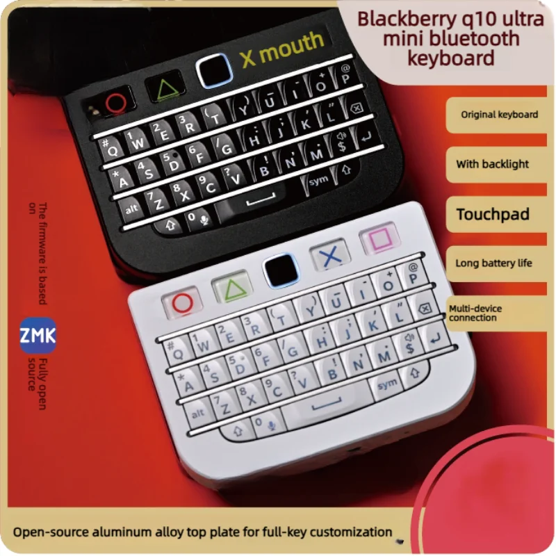 Original Blackberry P9981/q10 2-in-1 Mini Keyboard Aluminum Cover With Backlight/touchpad Bluetooth Wireless/usb Zmk Keyboard