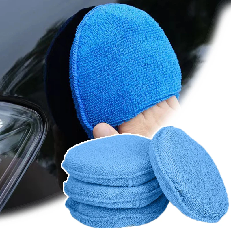 1/2/4Pcs Car Cleaning Foam Applicator Round Car Wax Sponge Dust Remove Auto Care Polishing Pad Car Detailing Accessories