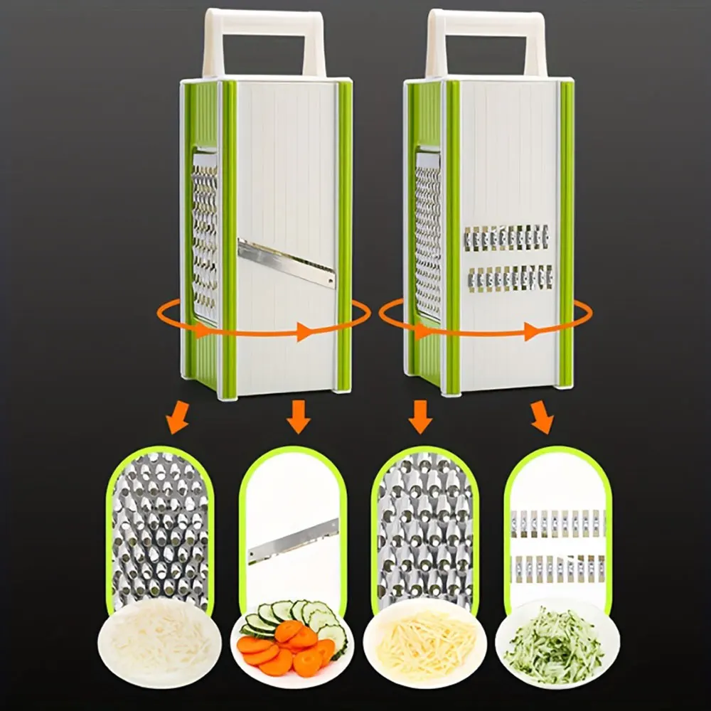 5-In-1 Multifunctional Vegetable Chopper & Slicer - Durable Abs, Perfect For Outdoor Cooking