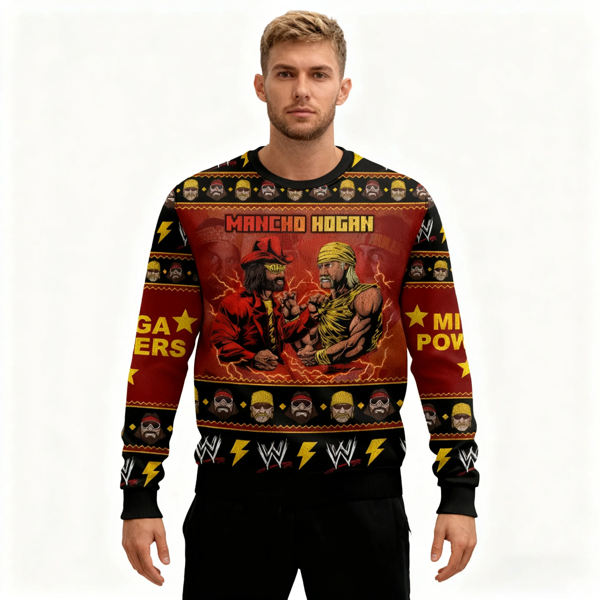 Winter Wrestling Easy Sweater Men's The Crop Ugly Christmas Sweater Funny Holiday Party Pullover Men's Christmas Gift 2026