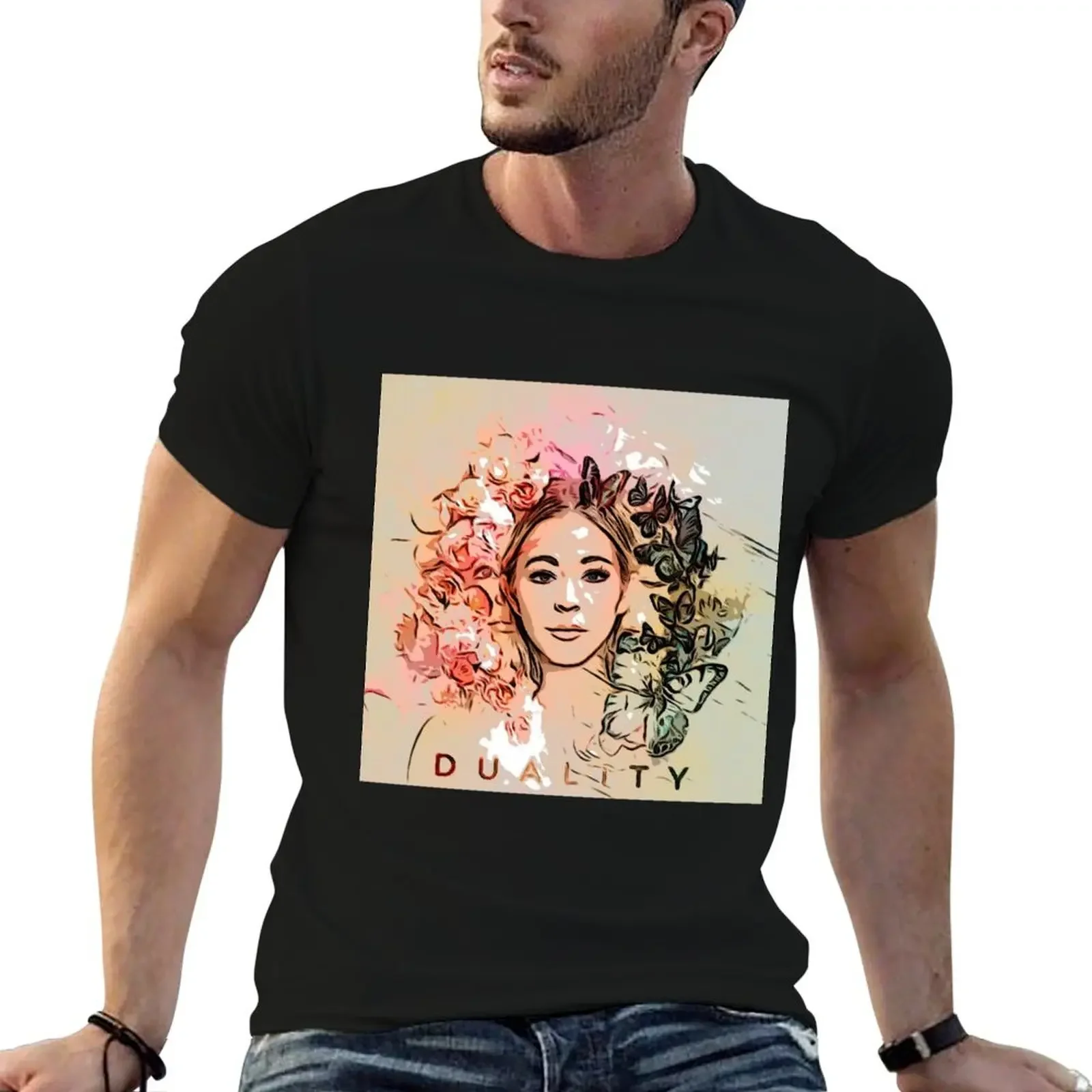 Lindsey Stirling Duality - abstract cover art T-Shirt basketball graphic tees man t shirt big and tall t shirts for men