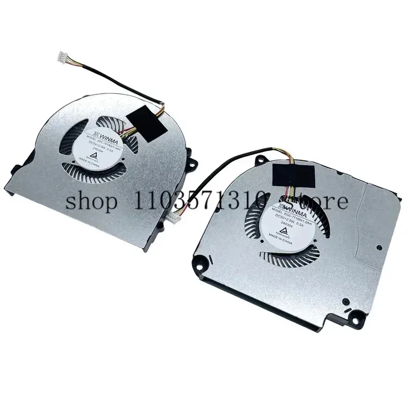Ventilateur de refroidissement CPU/GPU de remplacement pour ordinateur portable CLEVO NH50EA NH50RA Series EGC-77110V1-0AH EFC-70110V1-0AH DC5V 0.5A JM