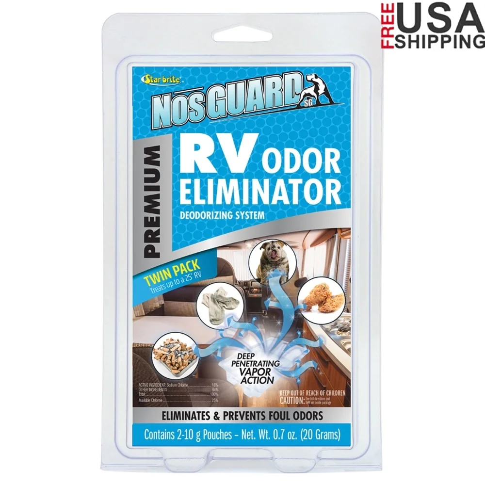 

Premium RV Odor Eliminator Deodorizing System Removes Foul Odors Mold Mildew Bacteria Cigar Smoke Pet Odor 1000 cu ft Treatment