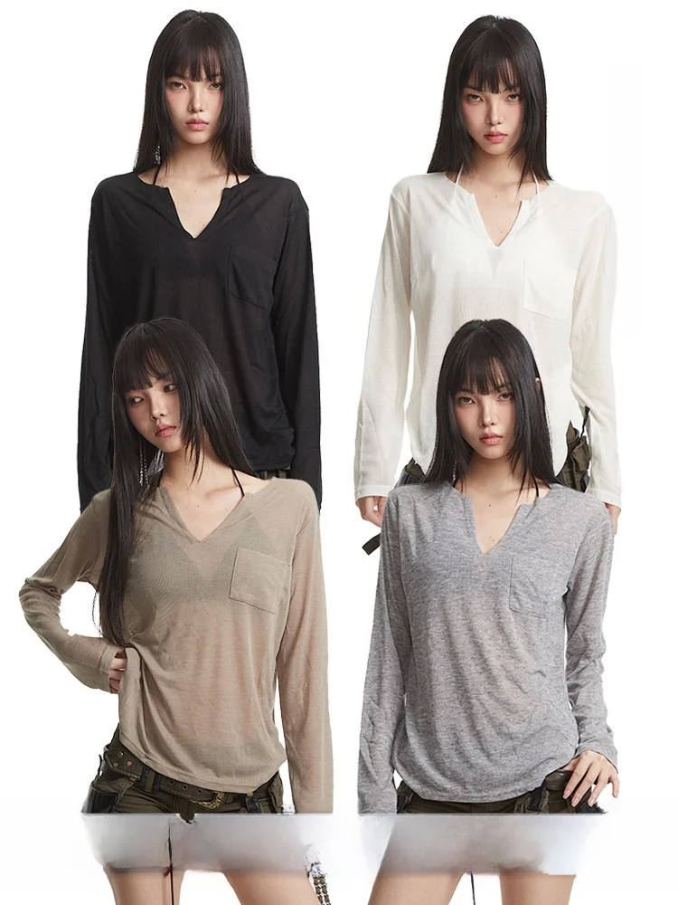 

UNCMHISEX Bla Spicy Girl Long Sve T-irt Женская облегающая футболка с длинным рукавом, легкая, с защитой от солнца, повседневная, стильная