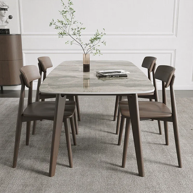 Rectangle Italy Dining Table Luxury Nordic Marblewooden Legs Dining Table Home Portablemesa De ComedorKitchen Furniture