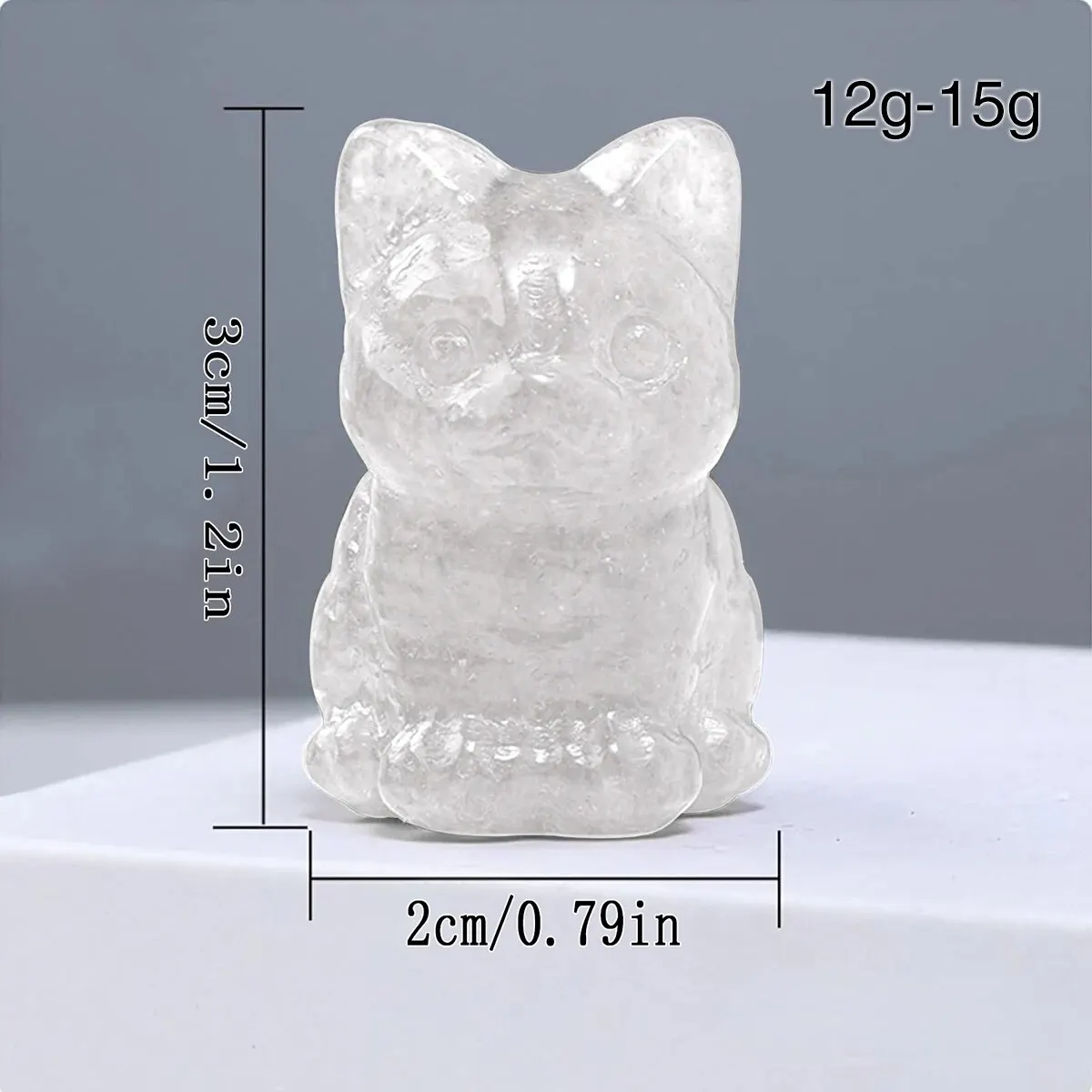 Adornos de gato de cristal Natural, cristal de gatito tallado a mano, gema de piedra Original, obras de arte artesanales de animales DIY