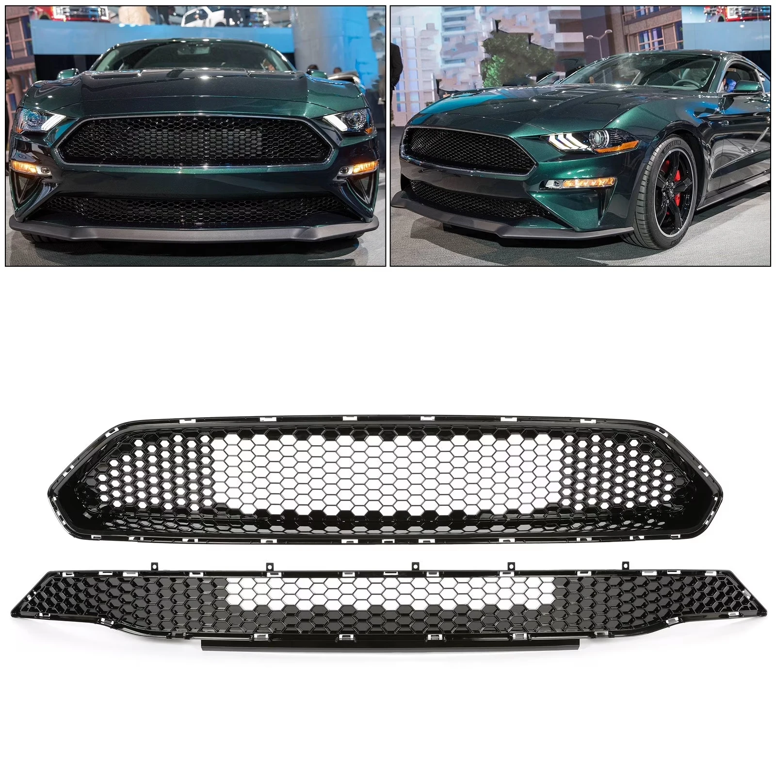 FOR Ford Mustang 2018-2023 Model Front Grille Black Package OE JR3Z-8200-AD JR3Z-17K945-BA