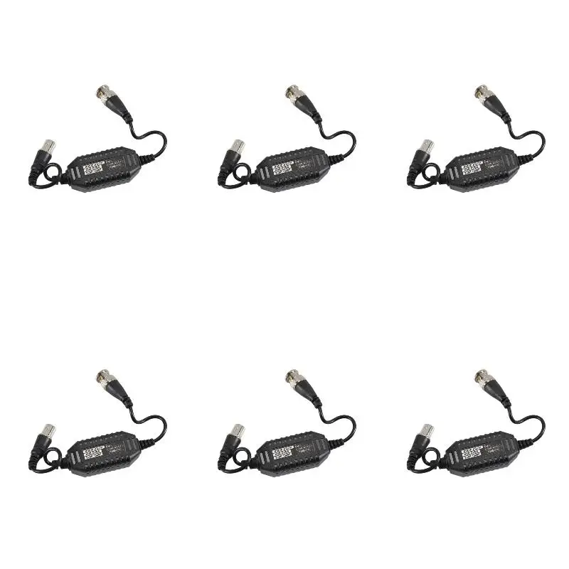 6Pack X(BNC Male to Female Coaxial Video Ground Loop Isolator Balun for CCTV Camera