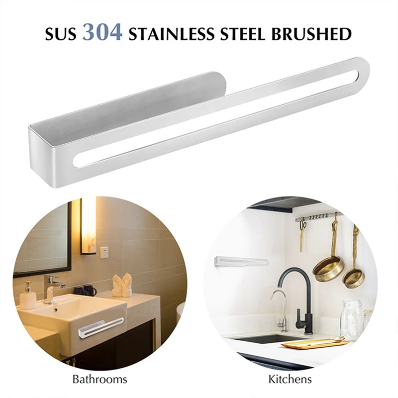 Hand Towel Holder, Strong Self Adhesive Hand Towel Ring, Thicken Stainless Steel Hand Towel Bar/Rack