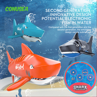 Rc Shark Robot Remote Control Fish Boat Mini Radio Controlled Electric Bionic Shark Fish for Swimming Pool Lake Water Toys Child