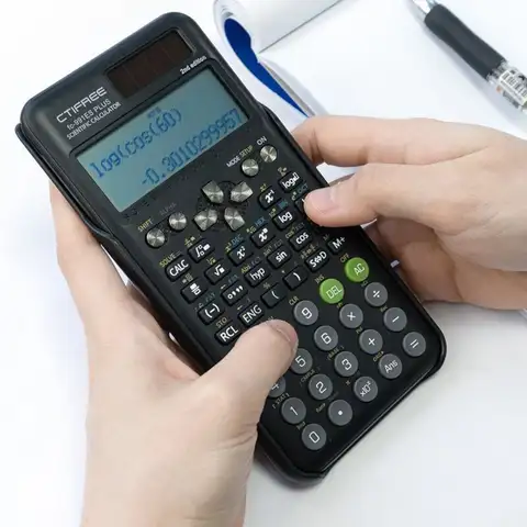 Portable 991ES Plus-2nd Edition Scientific Calculator with Protective Case Student Stationery Function Calculato 417 Function