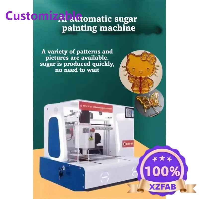 Factory Direct 2026 Outdoor 3D Printing Automatic Sugar Painting Machine AI Intelligent Candy Figure Maker For Street Stall