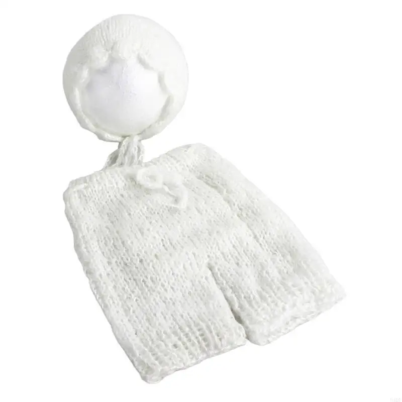 54DF костюм для детской фотографии, одежда, вязаные штаны, шапка, наряд для фотосессии новорожденных, одежда для фотосессии для