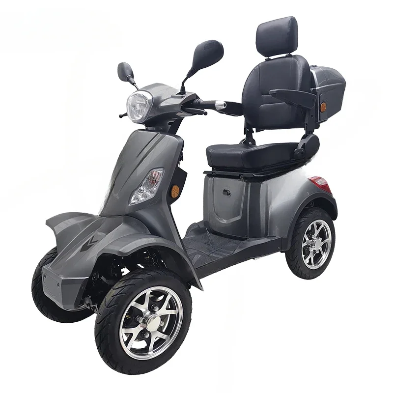 Adult eec disabled electric scooter 4 wheel outdoor mobility scooter for handicapped 350W luxury double seat scooter for elderly