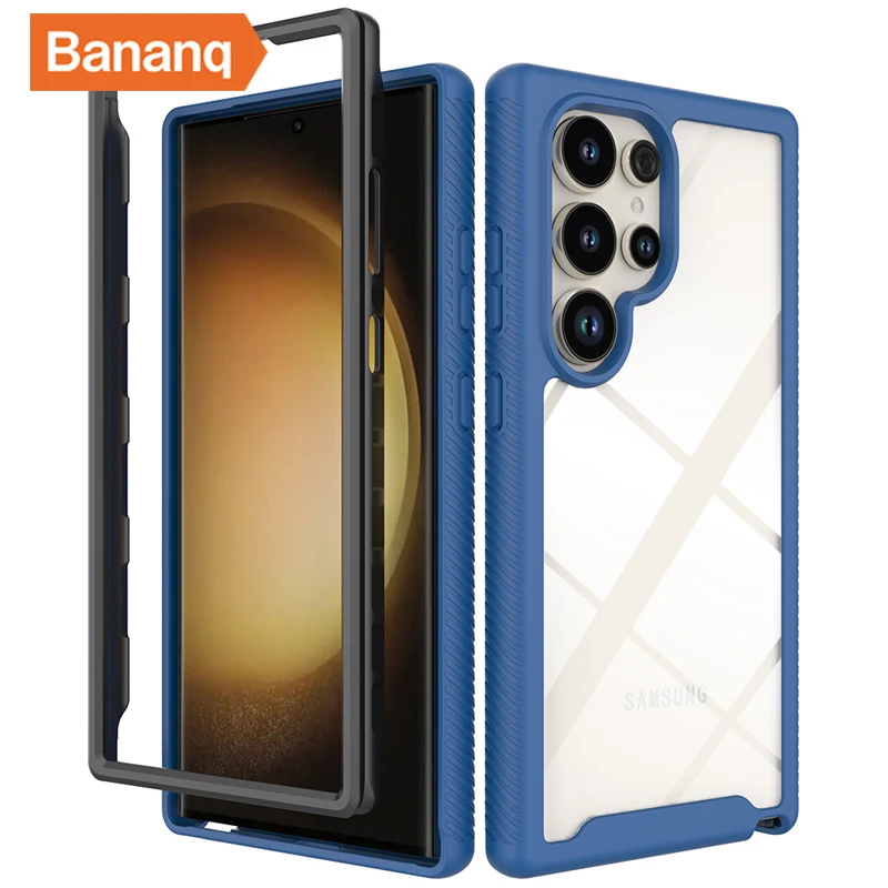 Bananq Shockproof Armor Case For Samsung S25 S24 S23 S22 Ultra Plus S21 S20 FE Cover For Galaxy A36 A26 A16 A55 A35 A25 A15 A05