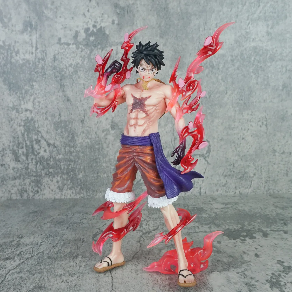 23cm 애니메이션 원피스 무장 Haki Luffy 동상 모델. Pvc 동상 모델 장난감 Collectible 장식 Desktop Gifts.toy 선물