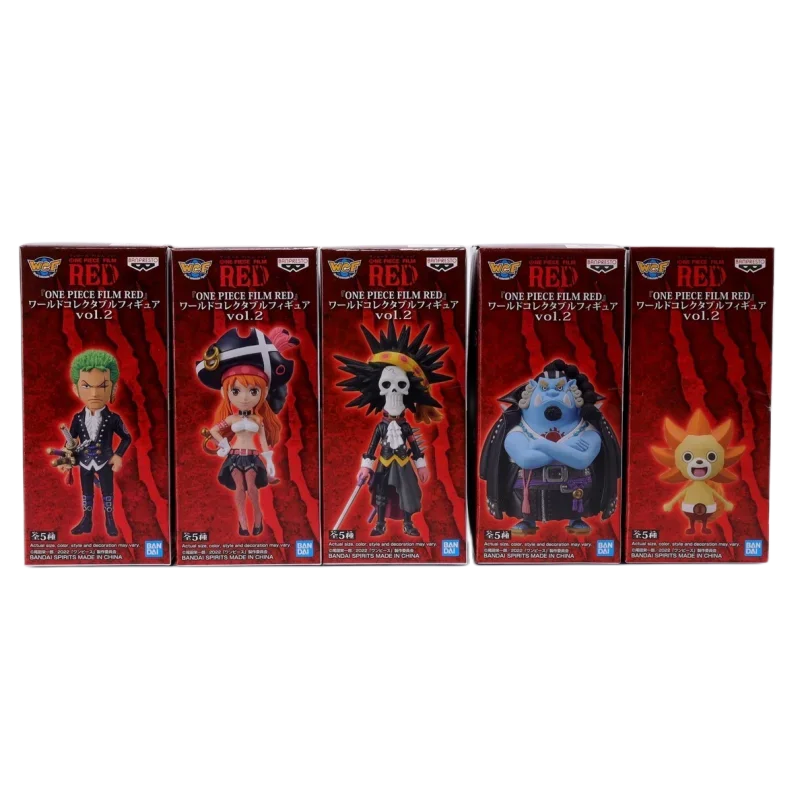 Bandai-figuras de acción de ONE PIECE, modelo de película WCF RED VOL2 Zoro, juguetes coleccionables, pasatiempos para niños