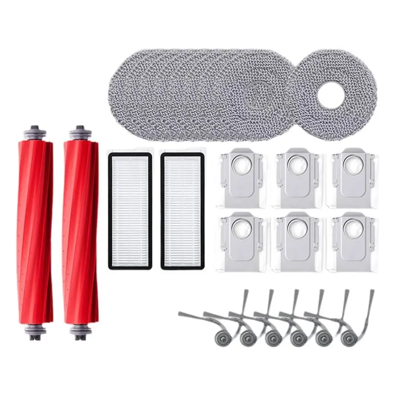 

【РАСПРОДАЖА】Запасные части для робота-пылесоса Roborock QV 35A/QV 35S: основная и боковые щетки, салфетки для влажной уборки, HEPA-фильтры, мешки для сбора пыли