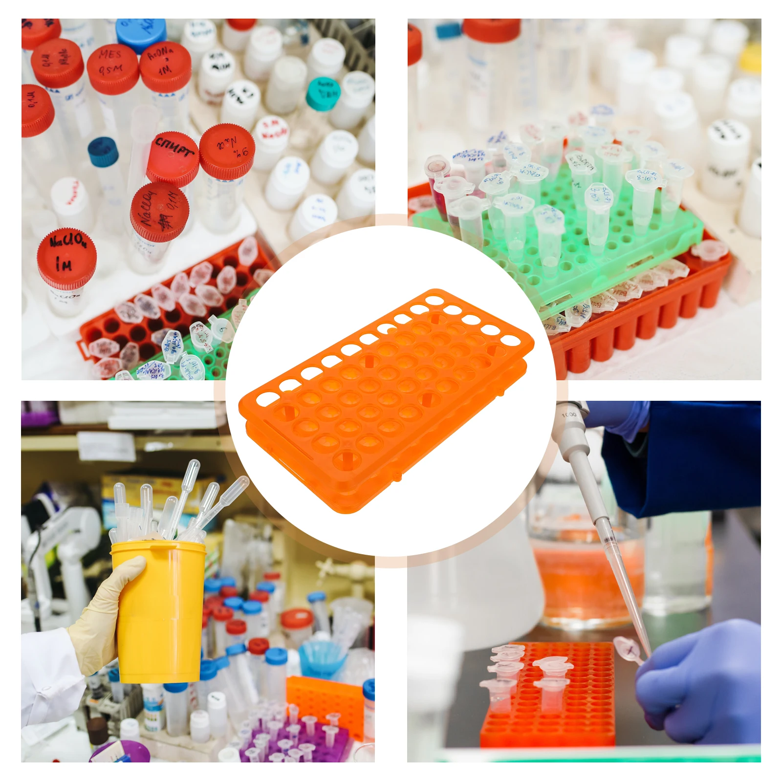 

Multipurpose Test Tube Rack Lightweight Durable Holder for Blood Collection Tube Sampling Organizers