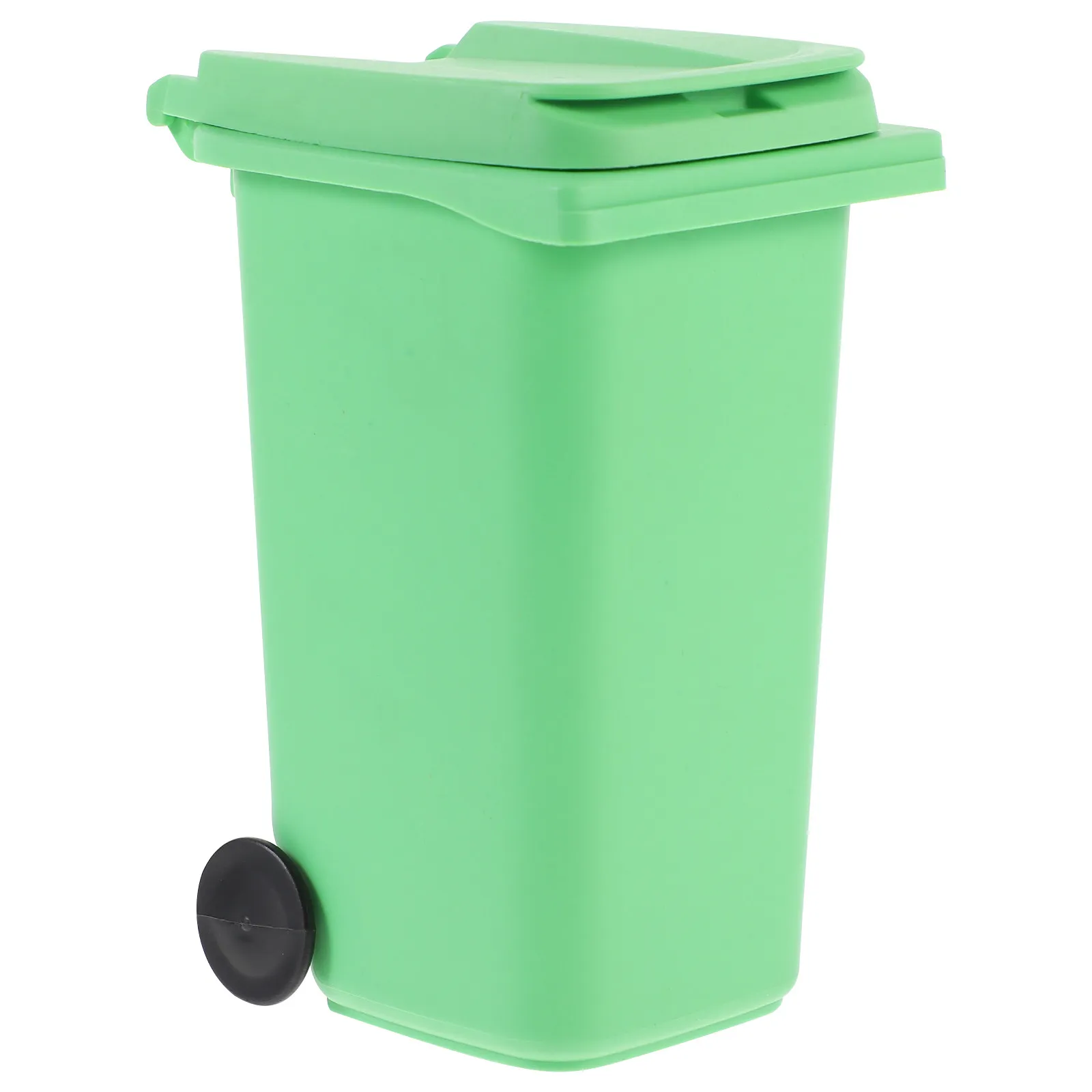 Mini Desktop Waste Bucket Plastic Trash Can with Lid for Desk Table Home Office Kitchen Bedroom Living Room Small Odor Blocking