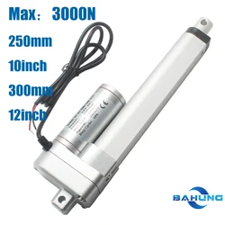 High Performance Strong Electric Linear Actuator Motor 10/12inch Stroke 12V/24V 3000N 662lbs load 250mm 300mm