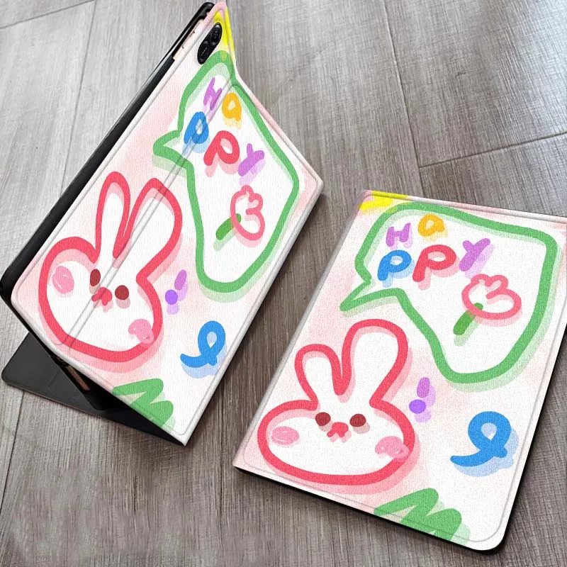 

Colorful Line Animal Pattern For Huawei MediaPad M5 T5 M6 SE C5e 11 12 X 2 Lite Pro Air S 12.2 Inch 5G Tablet Case