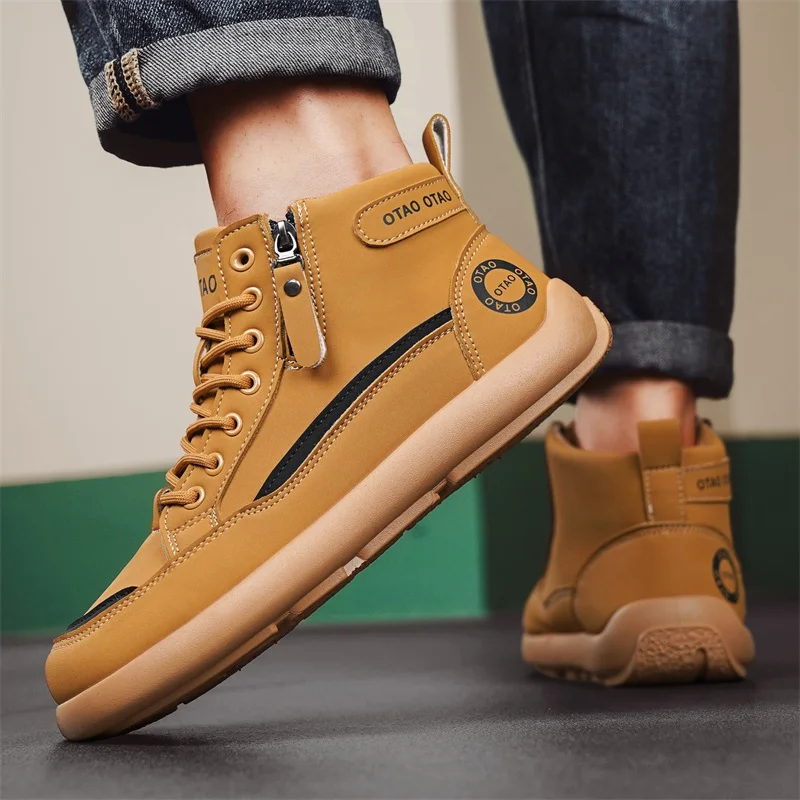 

2025 New Autumn Trend Thick Sole Comfortable Casual Sports Retro Outdoor Casual Workwear Men's Shoes