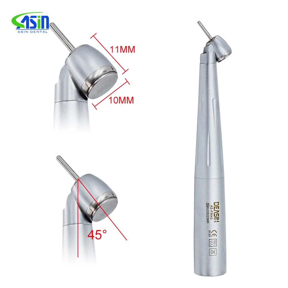 Den tal 45 Degree k v Type Mini Head Fiber Optic LED Coupling Air Turbine dent istry High Speed Handpiece X450L