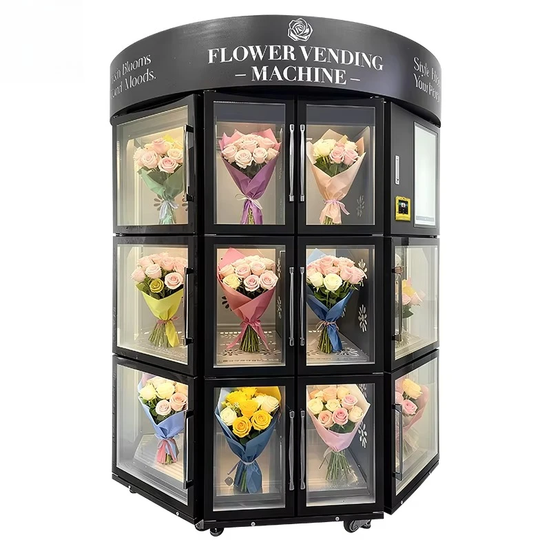 Customized Intelligent Cooling Flower Vending Machine for Outdoor Use CE Certified with Your Logo