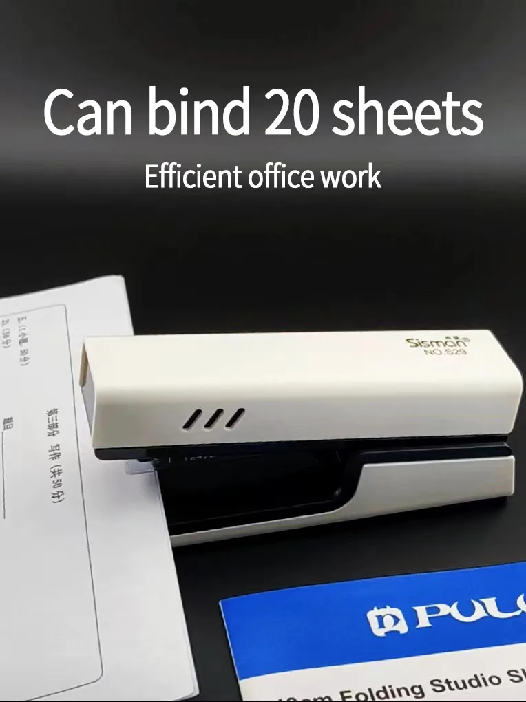 All-In-One Office Stapler with Large Capacity, Anti-Slip Base, Precise Stapling, Comfortable Press Handle, Simple Desktop Stationery for Document and Receipt Binding