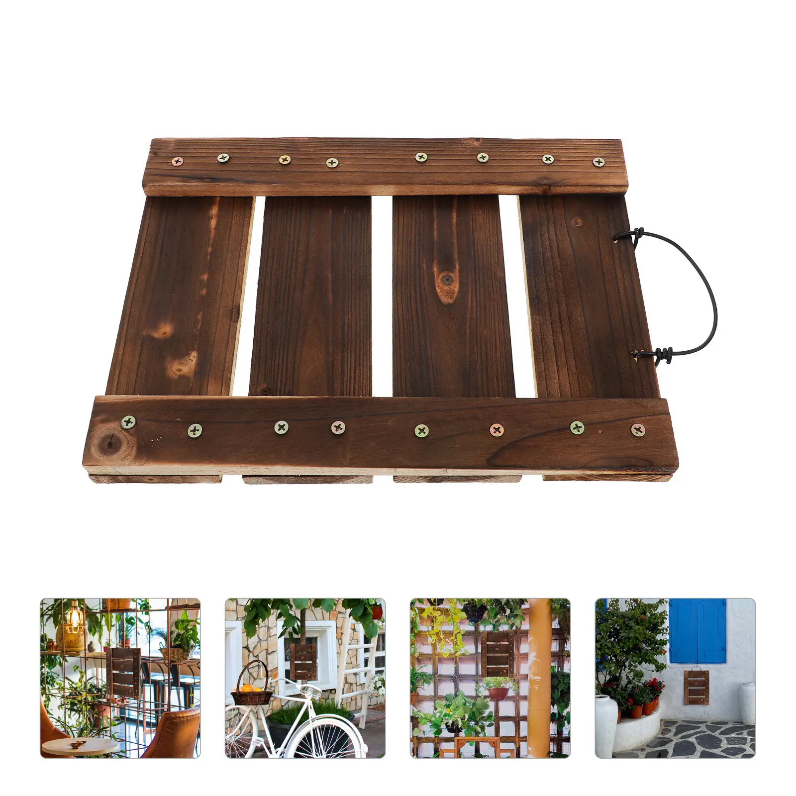 Wood Wall Planter Staghorn Fern Mounting Board Rustic Hanging Indoor Outdoor Vertical Planter Holder for Orchids Climbing Plants