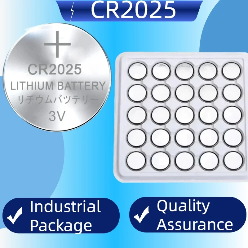 

50-500PCS 3V CR2025 Lithium Button Battery DL2025 BR2025 5003LC LM2025 CR 2025 Coin Cell Watch Batteries for Toys Clock Compute