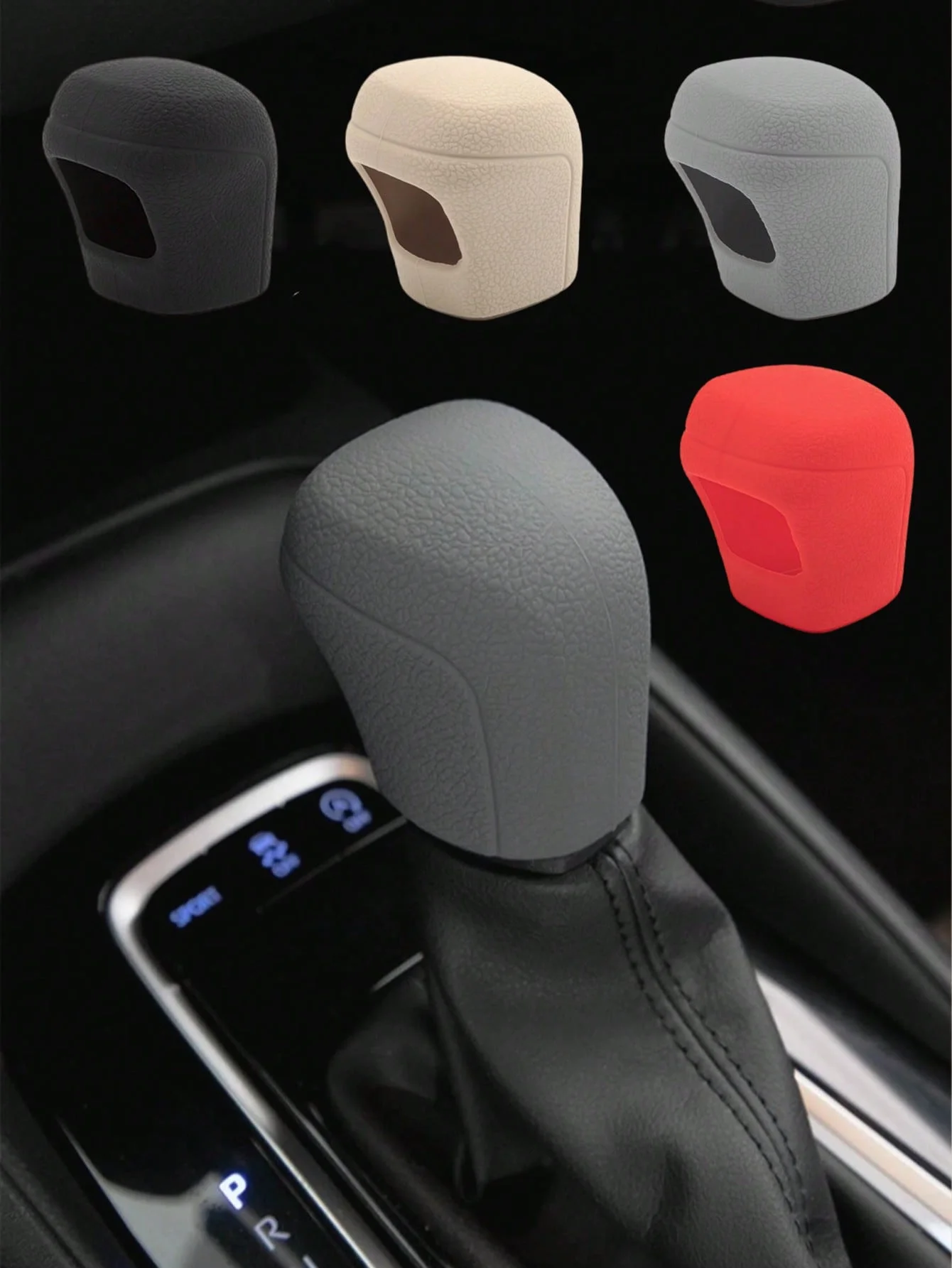Capa universal de silicone para alavanca de câmbio – Design antiderrapante, adequada para Corolla, Camry, C-HR, Avalon, Lelink, Lingshang, Avalon e