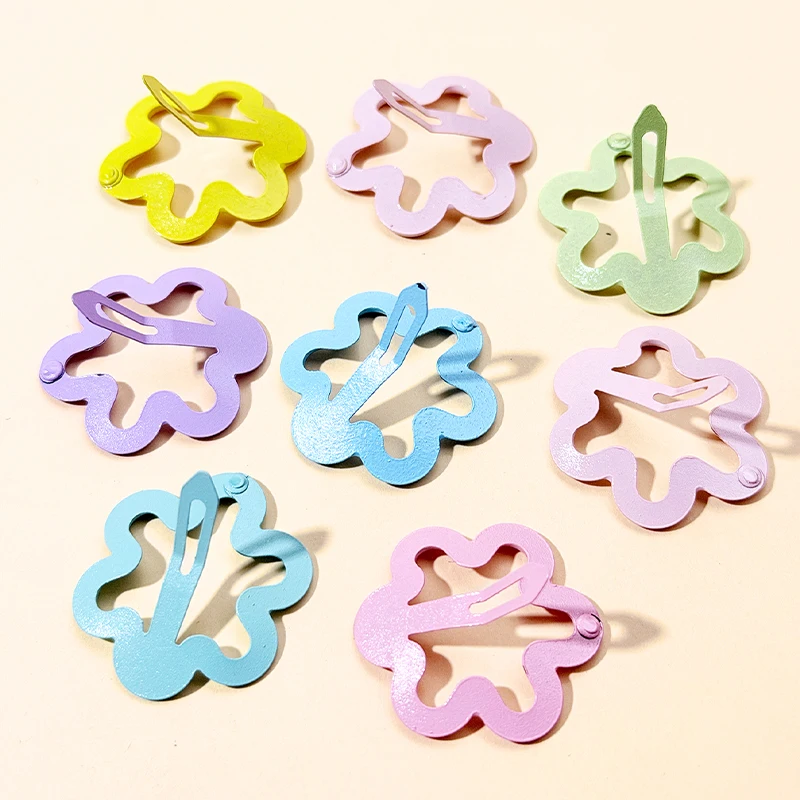 40/80 Stück Macaron Y2K Blumen-Haarspangen, zufällige Farben, Cartoon-Haarspangen, süße und niedliche Haaraccessoires - geeignet für Frauen – Detail 5