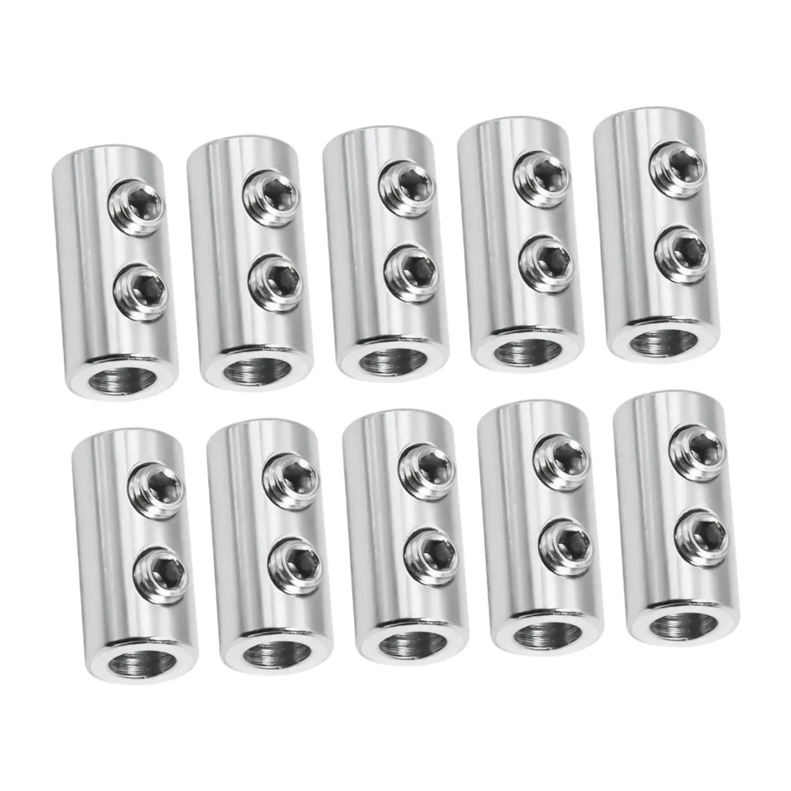 Stainless Wire Rope Clips 10 Pack Double Hole Clamp Set Cable Fitting Hardware for Railings Awnings and Pictures