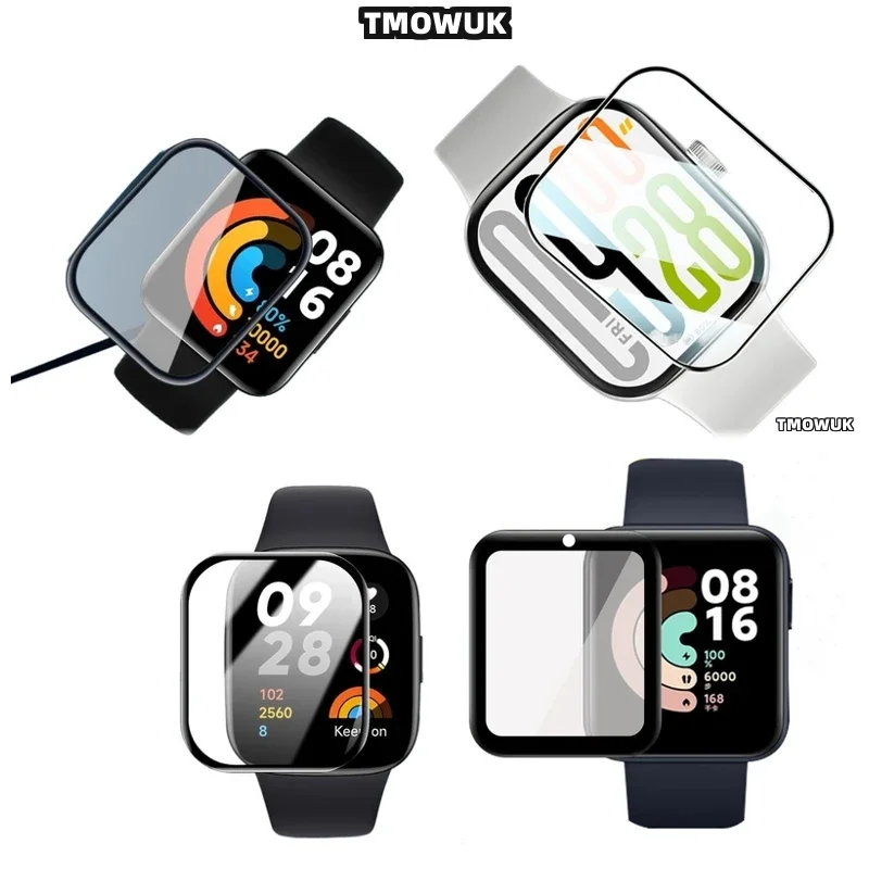 

For Xiaomi Redmi Watch 2 3 4 5 MOVE Lite Active - Anti-Scratch PMMA Soft Film - 3D Curved - Full Cover