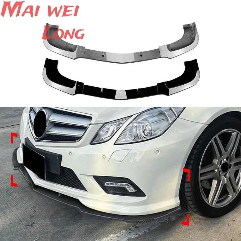 

Front Bumper Splitters Body Kit Diffuser Spoiler For Mercedes Benz E class Coupe C207 e350 e250 e500 Pre-facelift 2009-2012