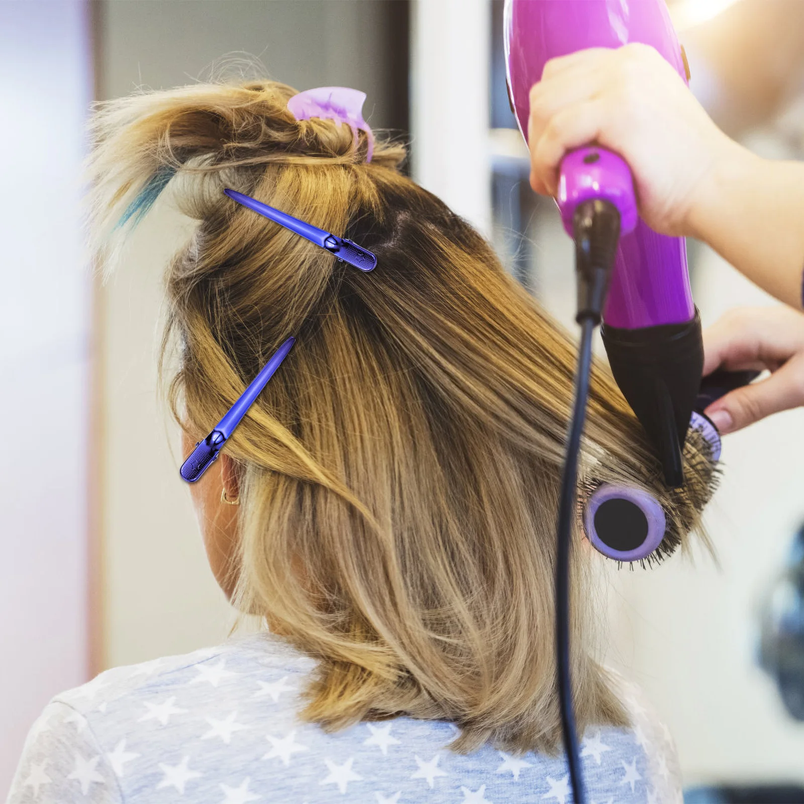 

12 шт. зажимы для утконоса, высококачественный материал, гладкая поверхность, не повреждает волосы, идеально подходят для укладки, стрижки, душа, домашнего парикмахера