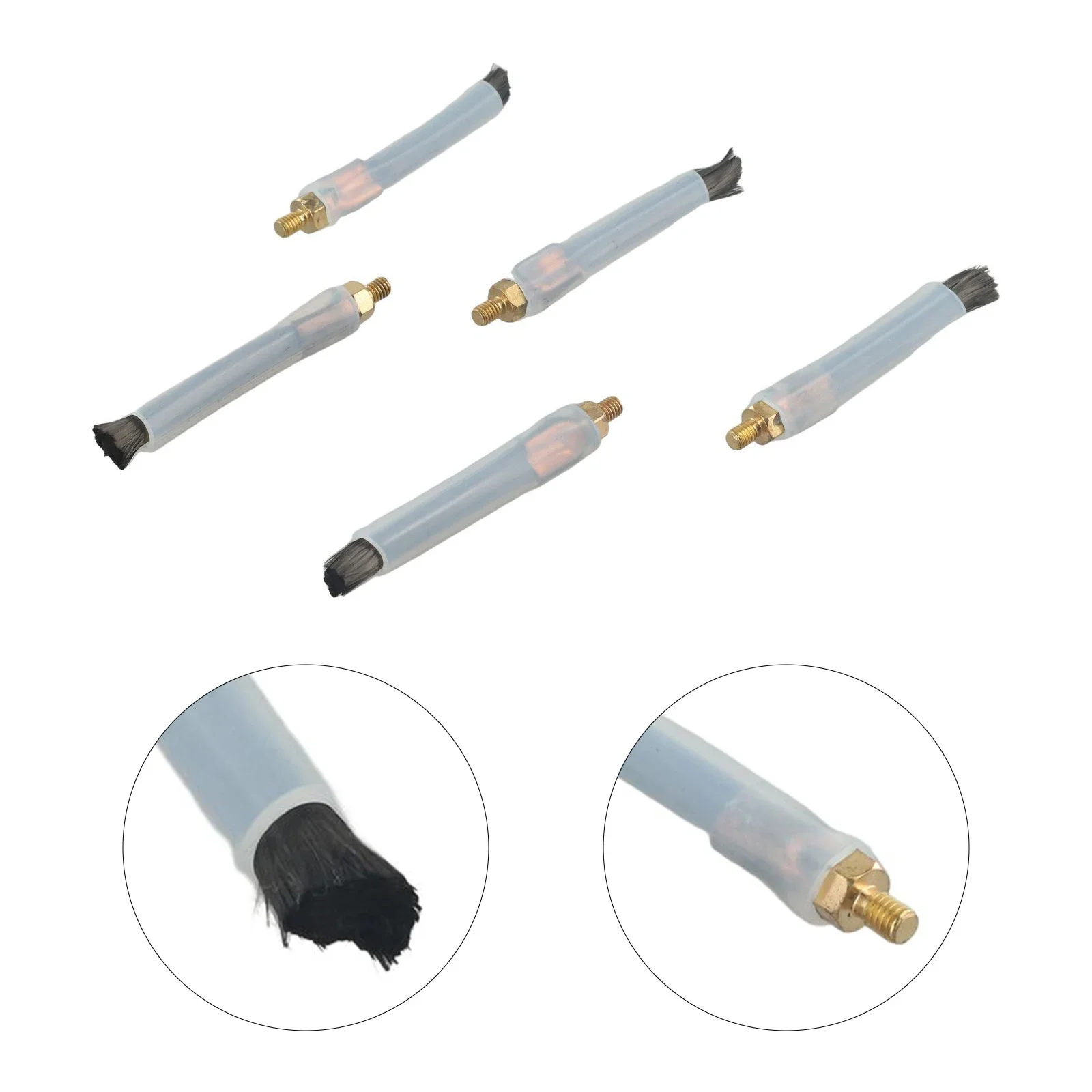 5Pcs M6 Weld Brushes For Weld Seam Bead Joint Cleaning Polishing Machine Cleaner Carbon Fiber Brush/acid Scrubbing Brush