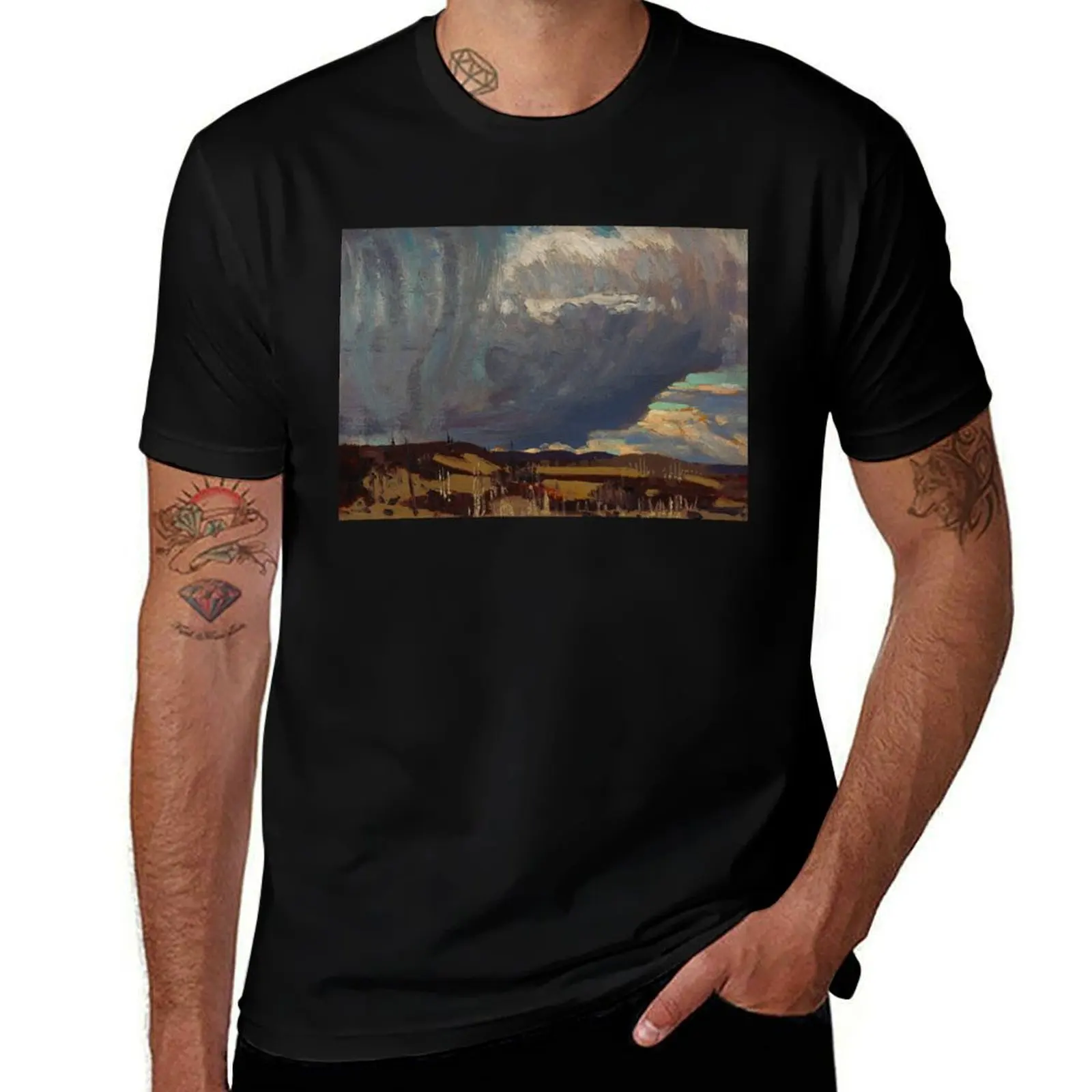 Tom Thomson Approaching Snowstorm T-Shirt Lightweight Print T-Shirt