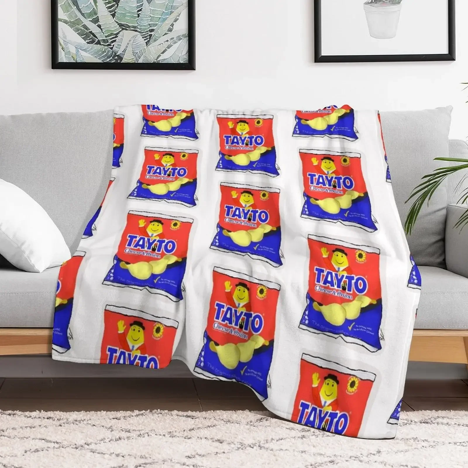 Tayto cheese and onion Irish Throw Blanket valentine gift ideas Luxury for sofa Blankets