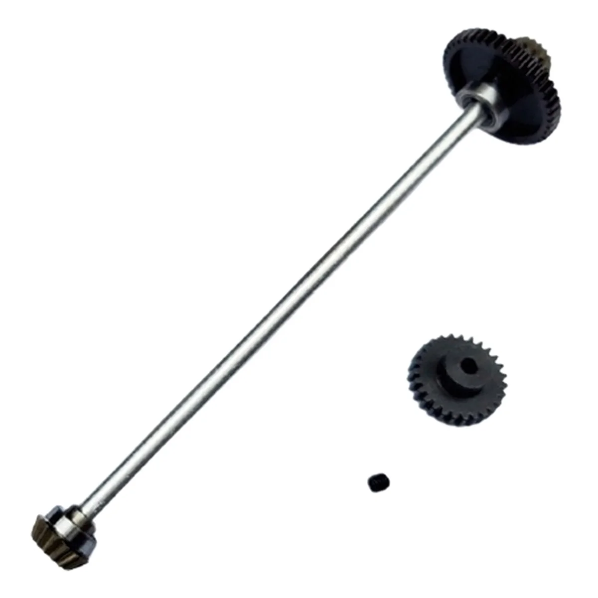 BAAA-Metal Main Axle Central Drive Shaft with 27T Motor Gear Set for Wltoys A959-B A969-B A979-B K929-B RC Car Upgrade Parts