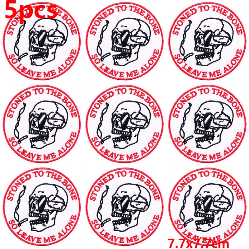 5PCS/Lots Punk Embroidery Patch Horror Movie Embroidered Patch Iron On Patches For Clothing Sticker Jacket Jeans Badge Decor DIY