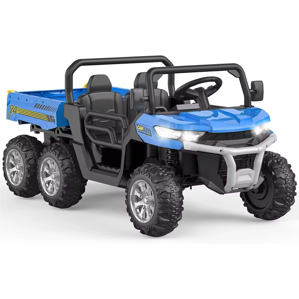 24V 2 Seater 6 Wheel Ride On Dump Truck with Parent Remote Control